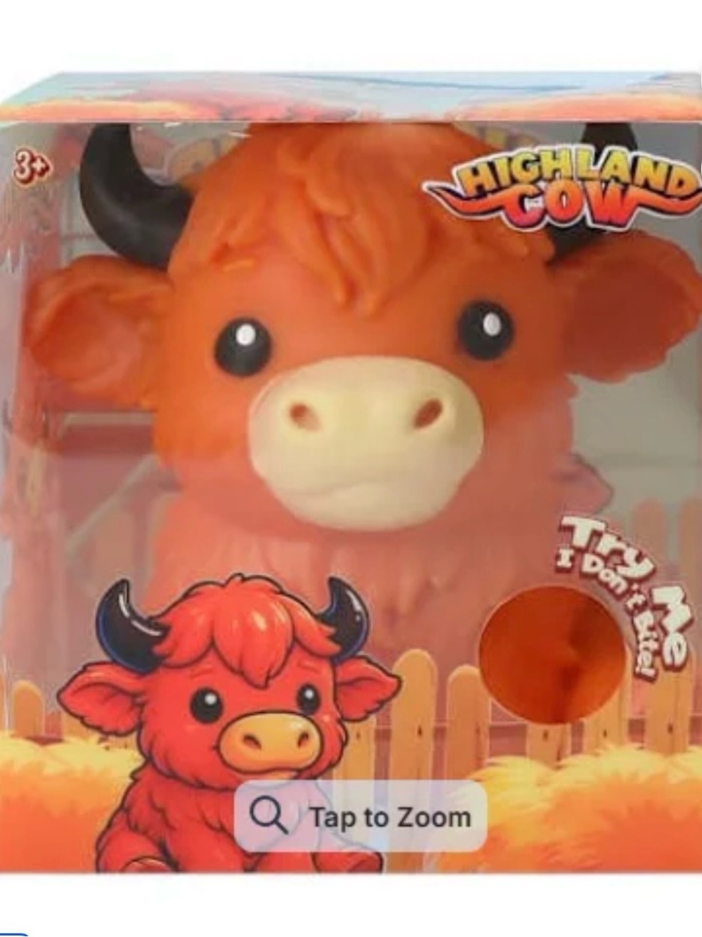 Highland Cow Jumbo Viral Sensory Squishy Stress Toy - Brand New in Box
